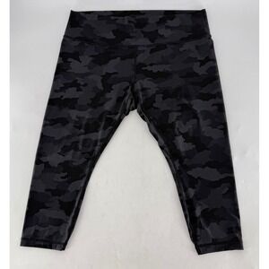 Lululemon‎ Plus Size Camo Crop Leggings Activewear Workout Pants Sz 20 Comfort